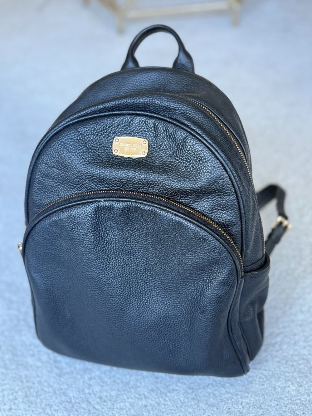 Michael Kors black leather backpack MSRP $299